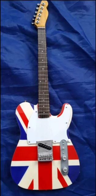 Rick Parfitt Status Quo Tribute Miniature Guitar (UK SELLER) Flag