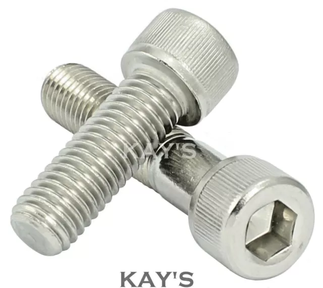 Unc Cap Screws A2 Stainless Steel Allen Key Bolts 8,10,1/4,5/16,3/8,7/16,1/2"Unc