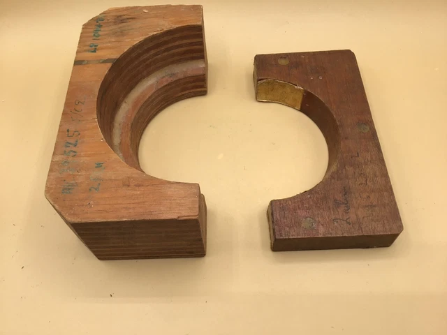 Antique Wood Mold Foundry Pattern Industrial steampunk sand cast 2 part rings