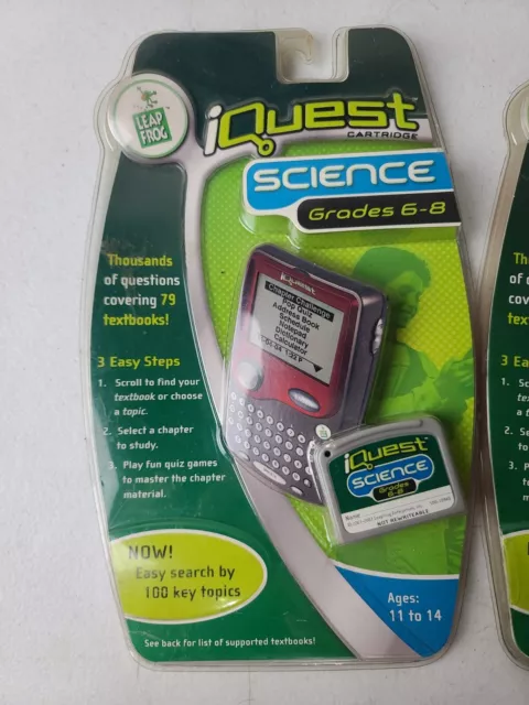 Leap Frog iQuest Cartridge Science Social Studies Grades 6-8 Handheld Ages 11-14 2