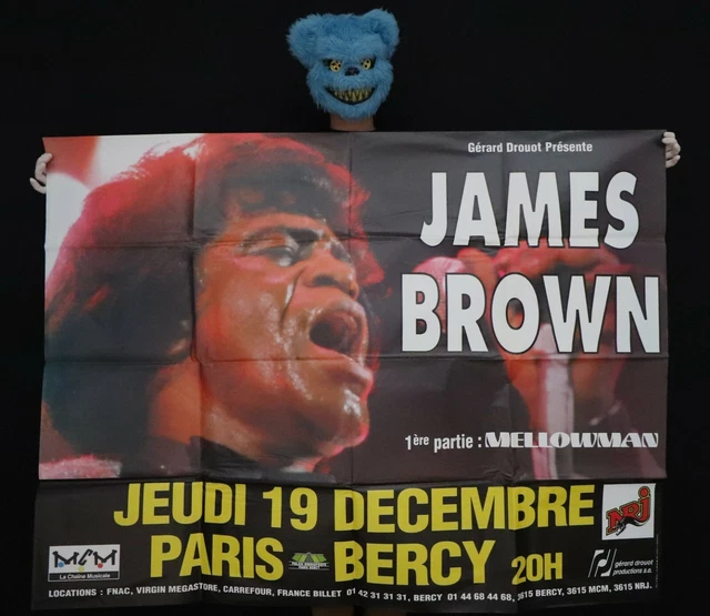 JAMES BROWN - Grande affiche concert Paris Bercy - 1996 - Poster 158 x 118 cm