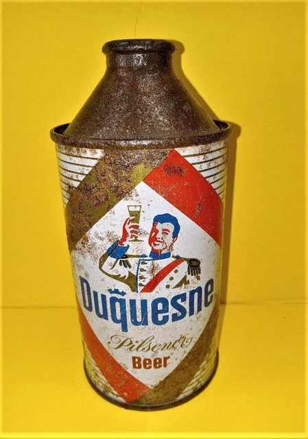 Off grade Duquesne PA Cone Top  Beer Can.