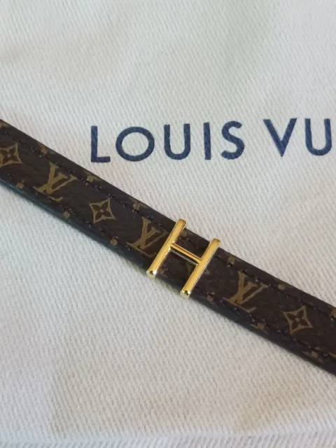 LOUIS VUITTON Bracelet Friendship LV Charm MP225E Gray White Gold Silver  Unisex