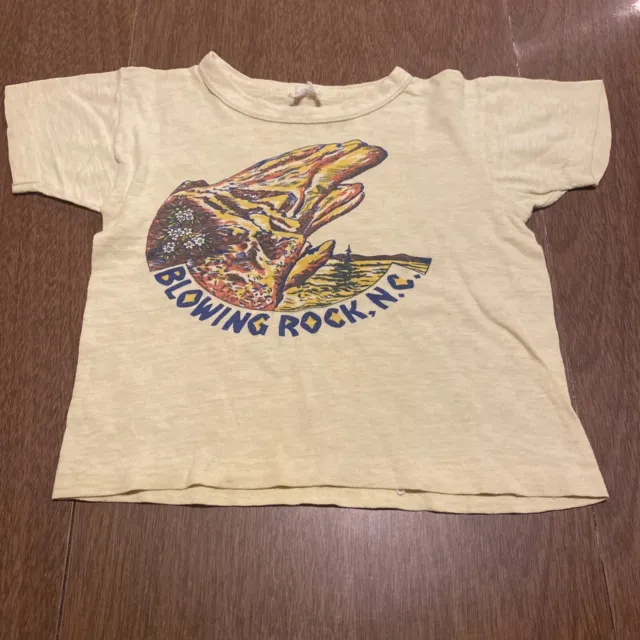 1950s Vintage Childrens Graphic Tee Shirt Souvenir Blowing Rock NC
