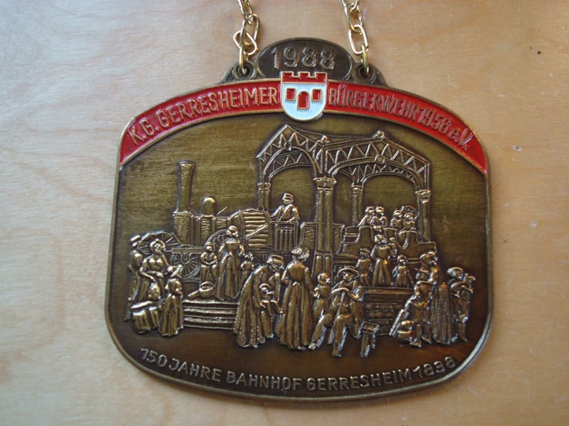 DÜSSELDORFER KARNEVALSORDEN, KG Gerresheimer Bürgerwehr aus 1988 mit Kette EUR 5,55 - PicClick DE