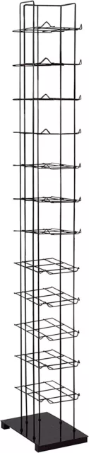 72 Hats Caps Hat Cap Rack 12-Tier Baseball Tower Black Floor Steel Display 78"