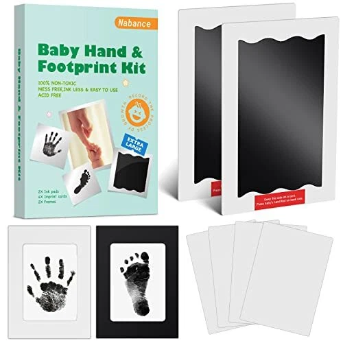 Ink Pad for Baby Hand and Footprints, Inkless Baby Handprint and Footprint Kit