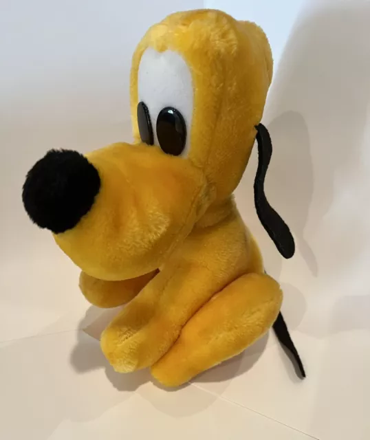 Vintage Disneyland Walt Disney World Pluto 10" Sitting Dog Stuffed Animal Plush