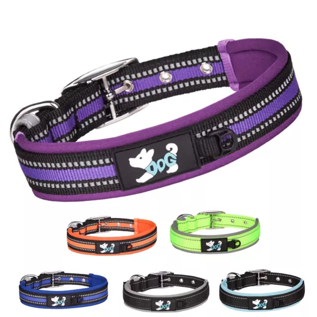 TSKDKIT Collier pour Chien Réglable Collier de Chien Rembourré en Néoprène Su...