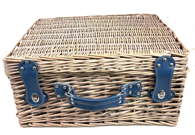 Wicker Picnic Basket - Hamper - Including Picnic Ware, Cooling Compartment