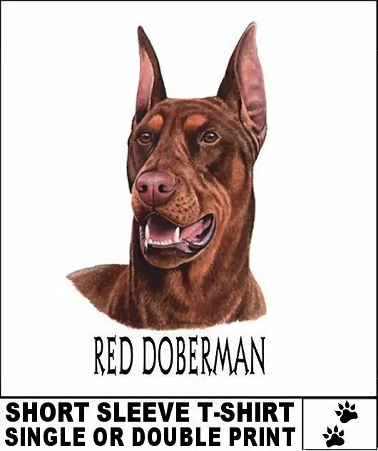 Beautiful Champion Classic Red Doberman K9 Dog Breed Short Sleeve T-Shirt Ab716