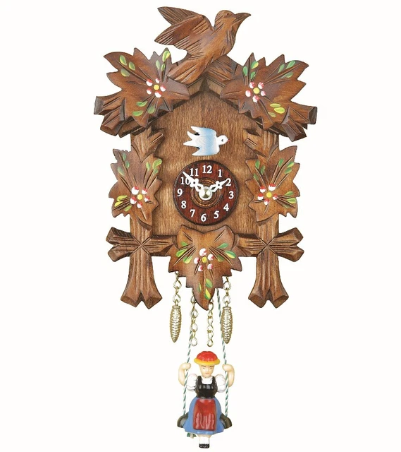 Pendule à coucou - Le coucou cerf design blanc - Horloge à coucou de la Forêt Noire - L'Origine du Temps à Ornans