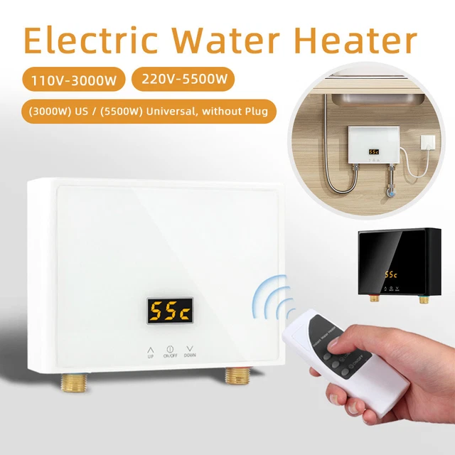 KITCHEN ELECTRIC HOT Tankless Water Heater Shower Instant Boiler