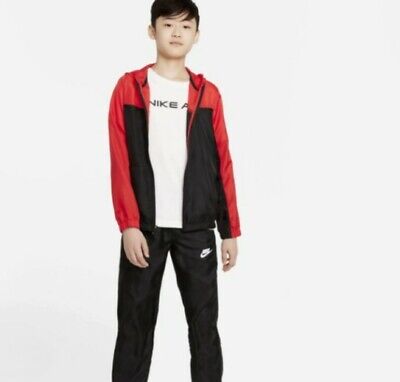 Nike Sportswear Big Kids' Woven Tracksuit Jacket Black UK Size 7-8 Years *REF42