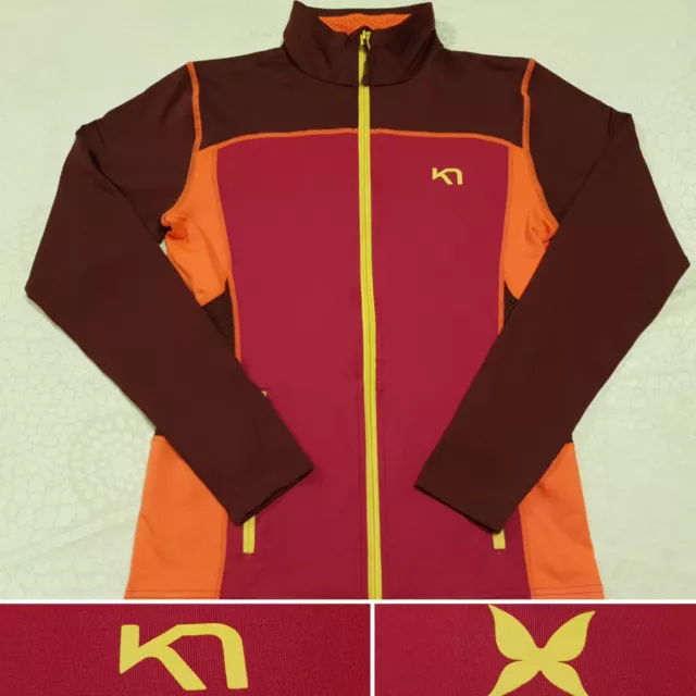 🦋Kari Traa Top Fleece Multicolor Sport Activewear Jacket Size M Full Zip