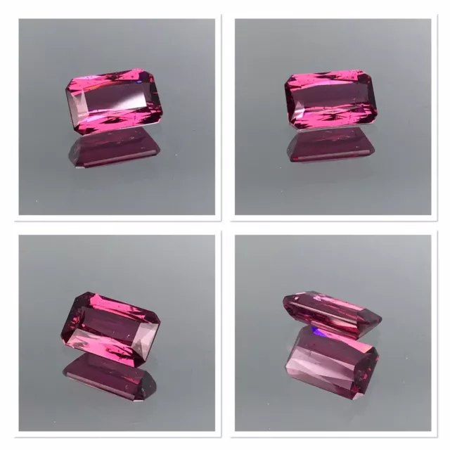Rhodolight Garnet Pink Scissor Cut 1.65 Carat Untreated Vs Gemstone Great colour