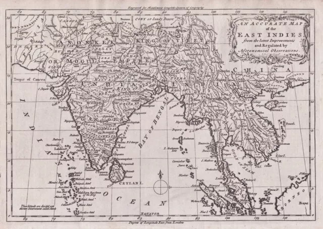 East Indies India Thailand Vietnam Myanmar Malaysia Asia Karte map 1779