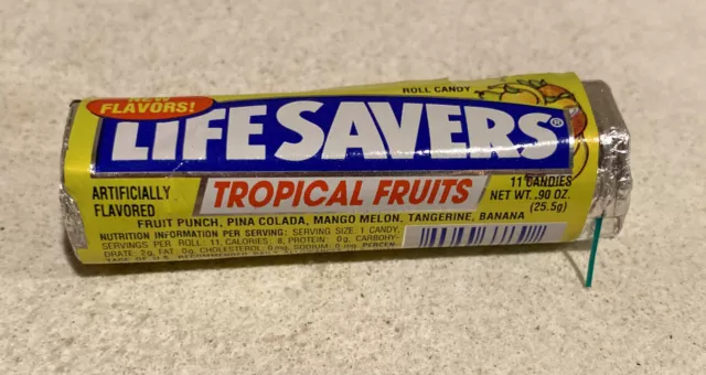 Lifesavers Tropical Fruit Rare 11 Count Candies Unopened Roll