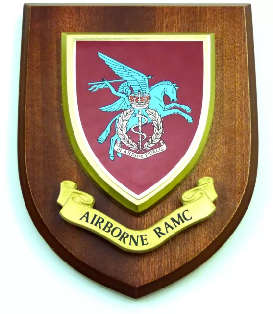 Ramc Royal Army Medical Corps Airborne Classic Hand Made Regimental Mess Plaque