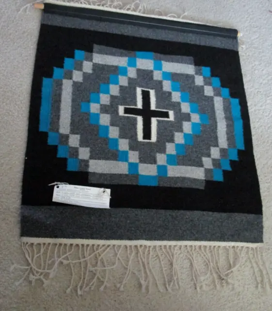 Vintage  Handmade Woven Wall Hanging/Rug, "Ghost Ranch" By Helen Louise Bercy