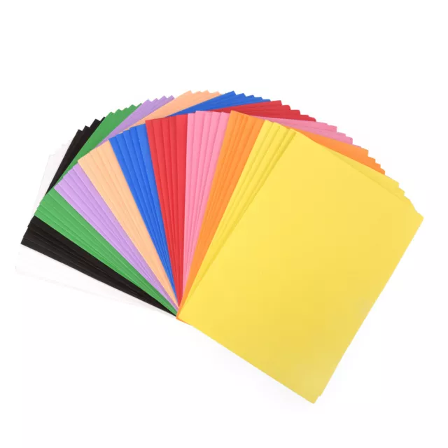 ewtshop® Moosgummi DIN A5, 50 Blatt in 10 Farben, Schaumstoff für Bastelarbeiten