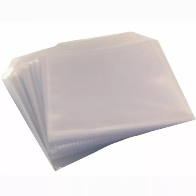 Clear CD/DVD Plastic Wallets with Flap for 1 Disc Durable Sleeves Premium LOT