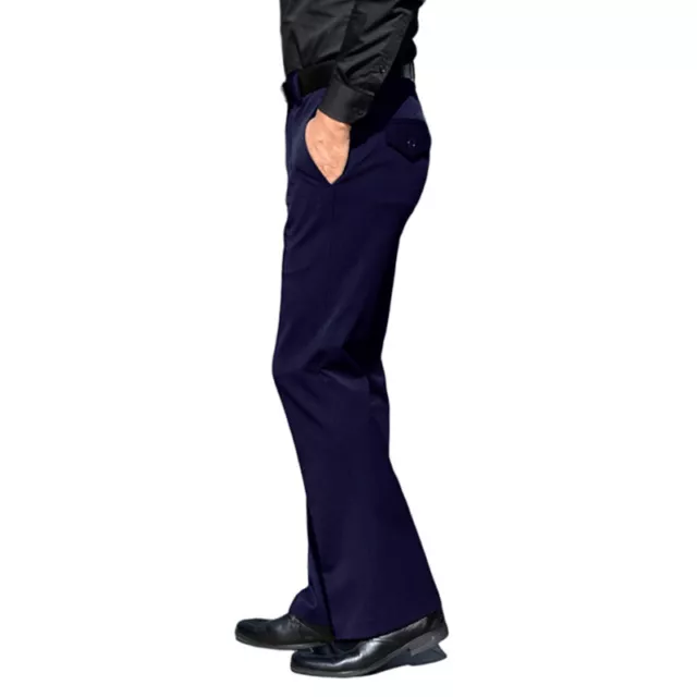 Mens Flared Bell Bottom Dress Pants Stretch Business Trousers Bootcut  Formal