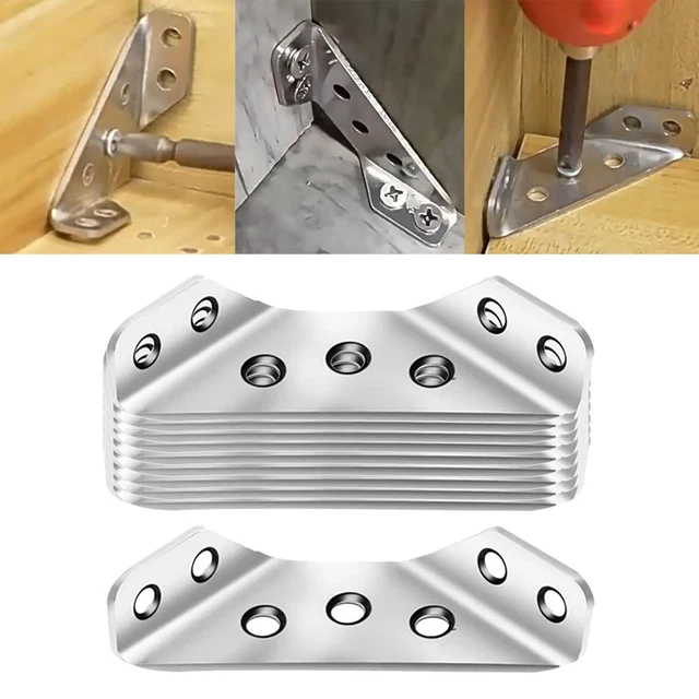 Lot de 10 Fixations d'Angle