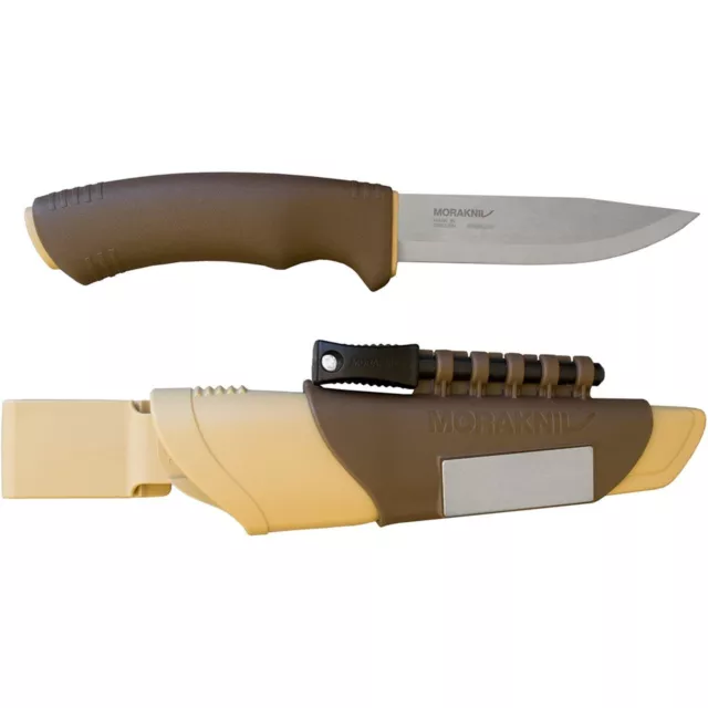 Couteaux Mora Bushcraft lame fixe couteau marron poignée en polymère bord plat 13033