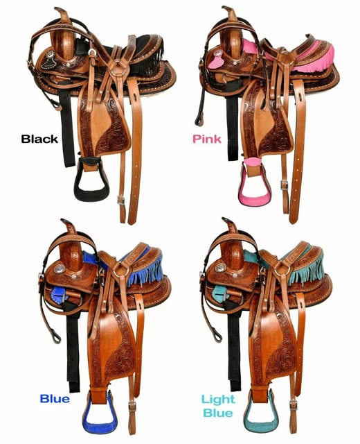 Sac De Selle Western En Cuir Premium Fait Main Pour Cheval - Neuf - Origine Inde