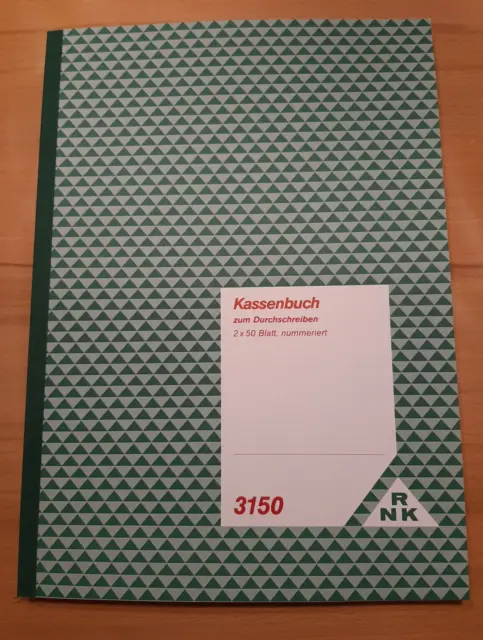RNK Verlag 3150 Kassenbuch DIN A4 mit Umsatzsteuererfassung SD 2 x 50 Blatt