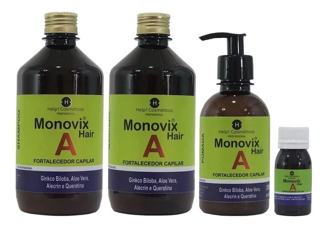 Monovix A tratamento para cabelo crescer mais rápido Kit Profissional