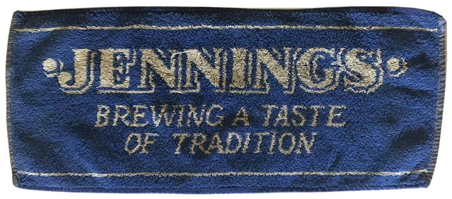 Vtg Beer Pub Towel Jennings Brewing A Taste Of Tradition 17 1/2” X 8 1/4” DC17