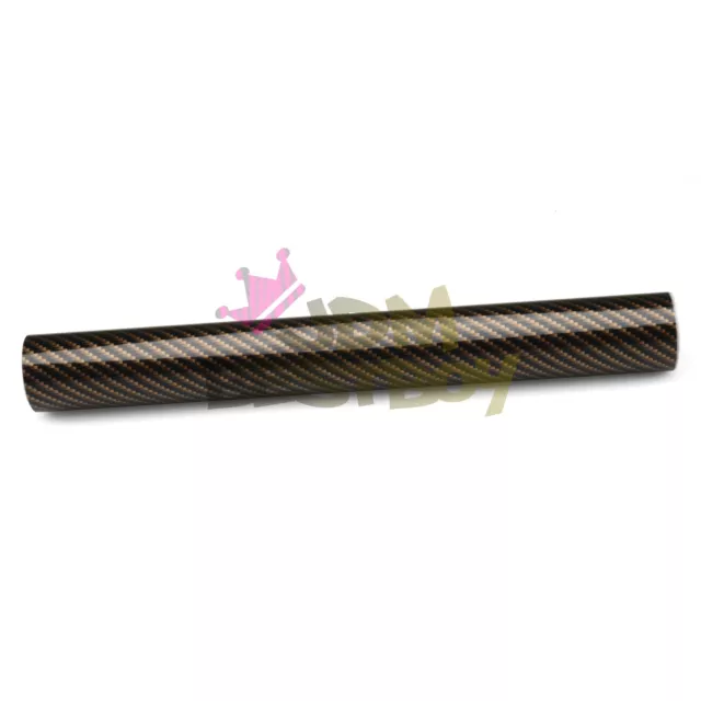 2D Carbon Fiber High Glossy Black Gold Vinyl Wrap Sticker Air Release Sheet Film 2