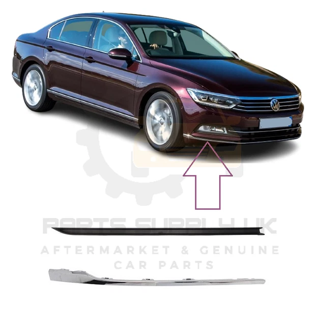 FOR VW PASSAT B8 14-18 FOR FRONT BUMPER FOGLIGHT GRILLE WITH CHROME TRIM PAIR FOR VW PASSAT B8 14-18 FOR FRONT BUMPER FOGLIGHT GRILLE WITH CHROME TRIM PAIR