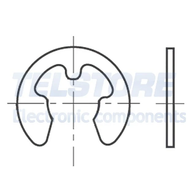 50pcs  1284835 Rondella seger acciaio elastico Diam.albero 3,2mm 1284835
