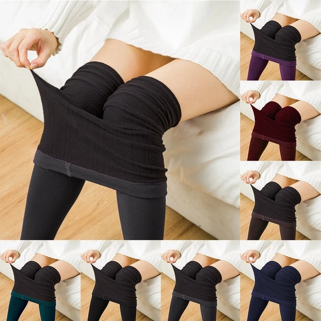 Leggings Donna Slim Caldo Yoga Vita Alta Push Up Senza Cuciture Colore Solido