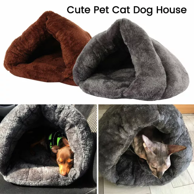 Pet Dog Cave Pad Sleeping Bag Bed Mat Warm Puppy Nest House Soft Cat Winter Mats