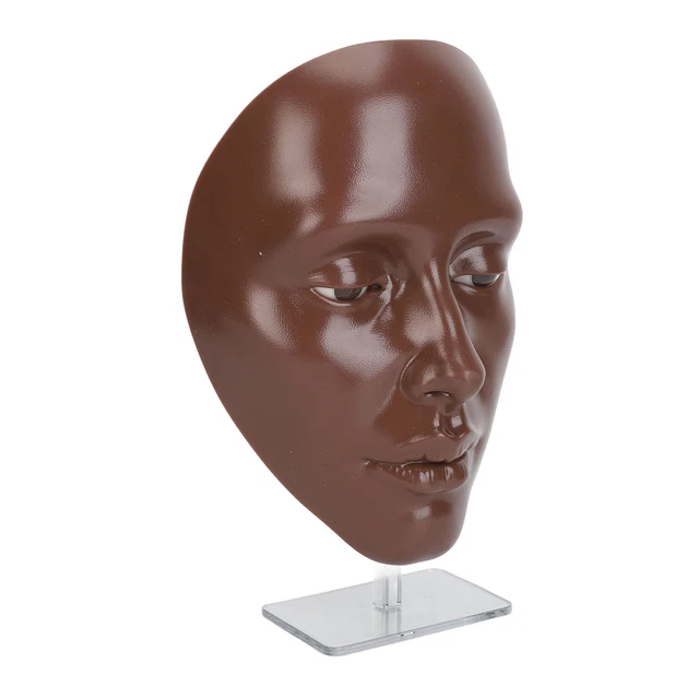 Black 5D Silicone Makeup Practice Face Teaching Face Eye Cosmetic Mannequin Zz1