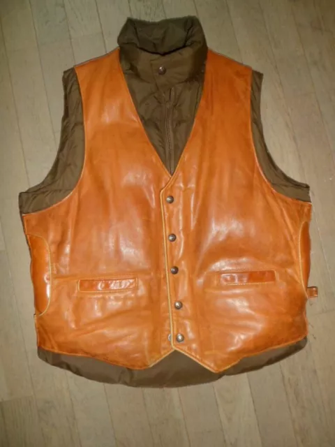 RARE DOUDOUNE SANS Manches Blouson Schott Wilsons Vintage Made