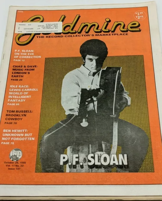 GOLDMINE Record Collectors Magazine 1985 PF Sloan Chas Dave Tom Russell Hewitt