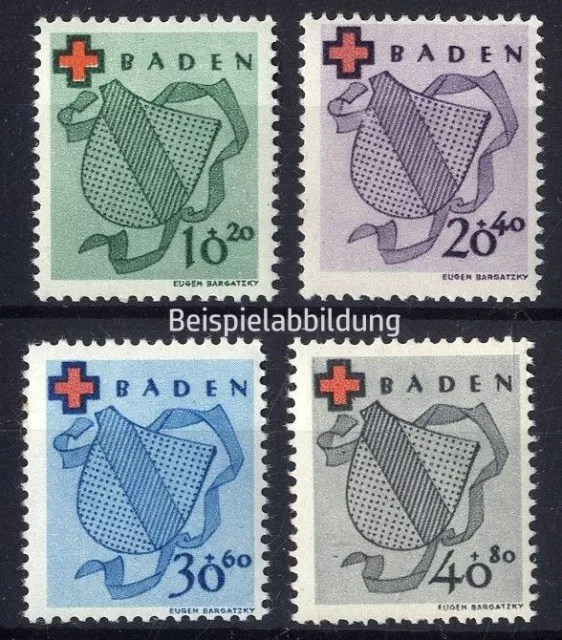 Französische Zone, Baden Nr. 42-45 A postfrisch - Deutsches Rotes Kreuz [FZ-B-42