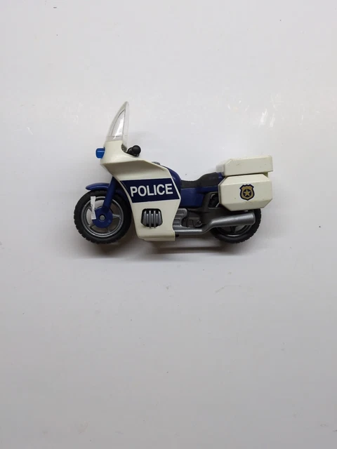 Playmobil Vintage 3564 - Police Moto Verte Avec Policier - Set 1982 - Boîte Espagnole