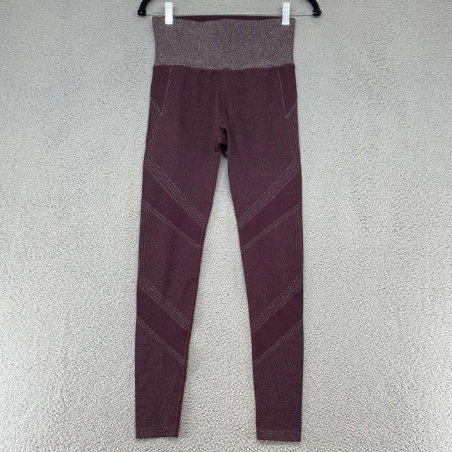 Athleta Leggings Womens Medium Twilight Tight Purple Sparkle Seamless Metallic