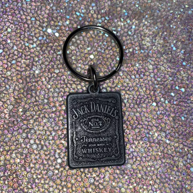 VINTAGE Jack Daniels 1990’s Metal Key Chain No7 Tennessee Whiskey