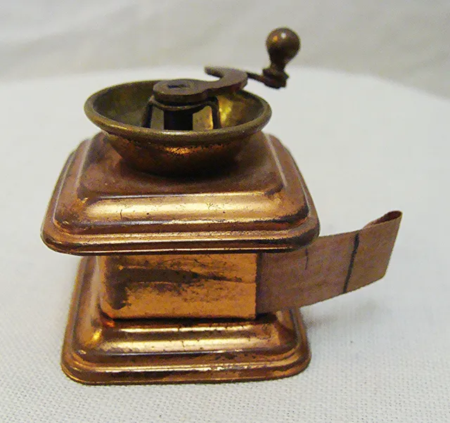 Antique Coffee Grinder Wind Up Sewing Tape Measure