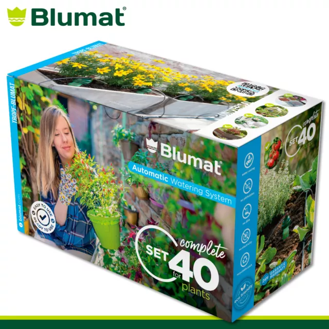 Blumat Tropf-System 10 m Set Bewässerungsset Bewässerungssystem bis 40 Pflanzen