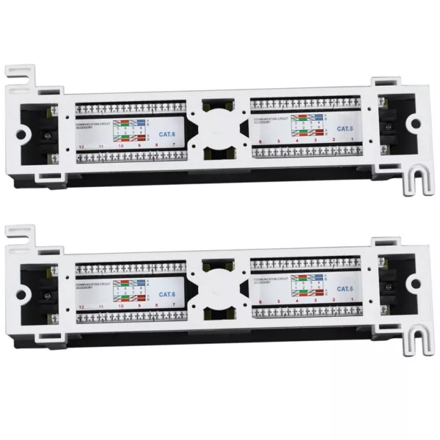 2X  Tool Kit 12 Port Cat6 Patch Panel Rj45 Networking Wall Mount Rack Mount3235