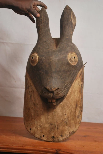 African art, Amazing luba rabbit Animal mask from katanga Congo (Zaire) 2
