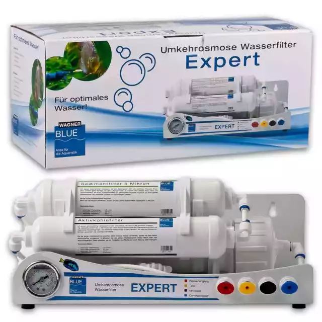 Sistema de ósmosis filtro de agua ósmosis inversa EXPERT de WAGNER BLUE 190L/día 50GPD